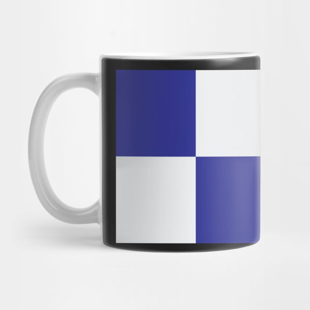 Leicester City Blue and White Checkered Fan Flag by Culture-Factory